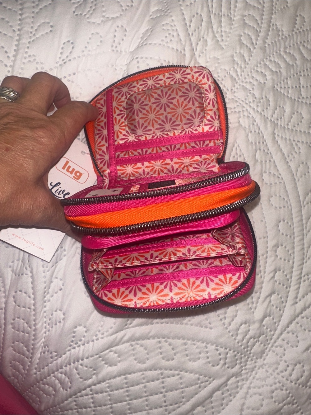 lug Quilted wallet Hot Pink - Picture 2 of 4